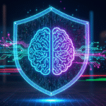 An illustration representing Artificial Intelligence Cybersecurity.